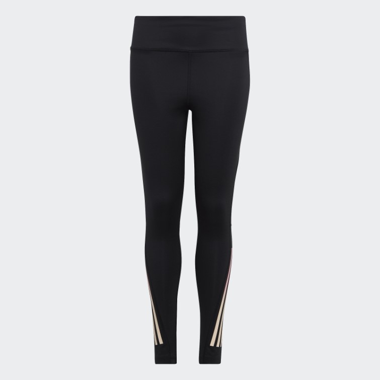 Adidas Leggings Aeroready 3-stripes Taille Haute 7/8 Optime Pocket Noir