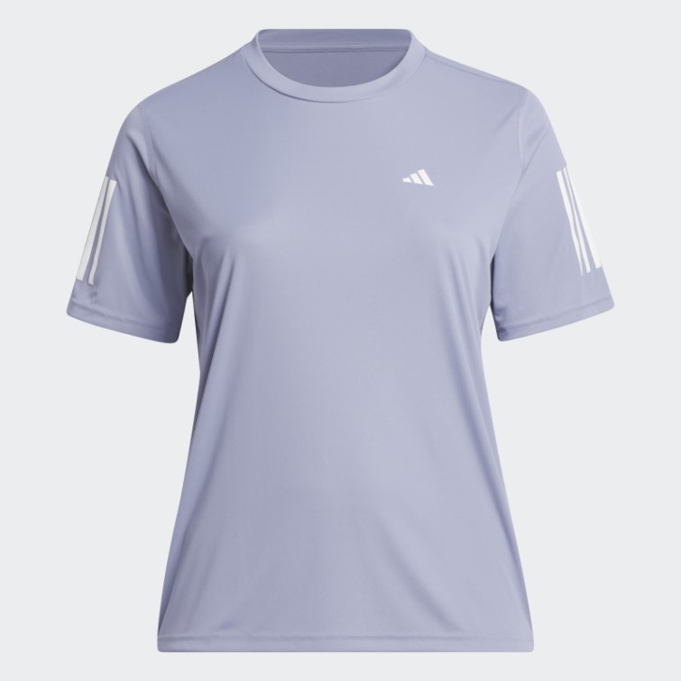 Adidas Silver Violet Possède Le T-shirt De Course (taille Plus)