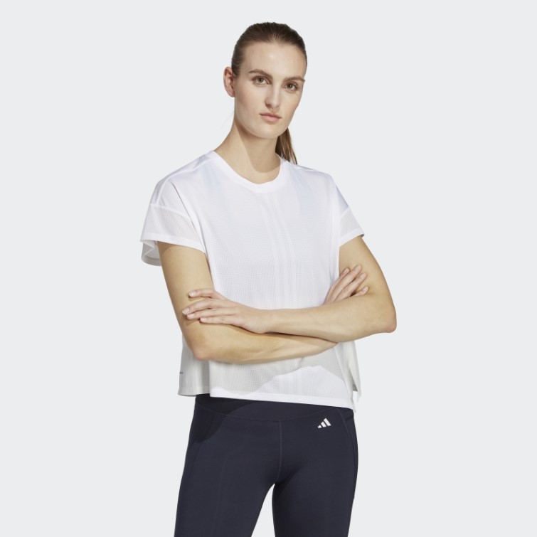 T-shirt D'entraînement Adidas Hiit Aeroready Quickburn Blanc