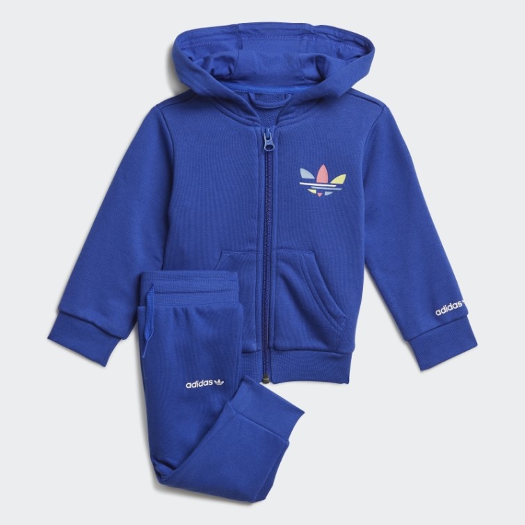 Adicolor Sweat à Capuche Entièrement Zippé Adidas Bold Bleu