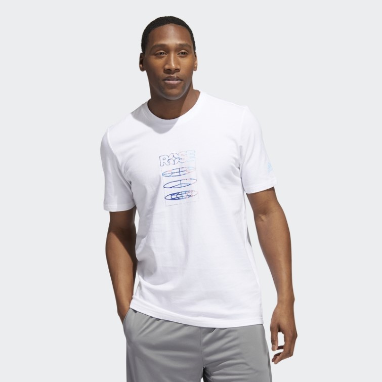 T-shirt Adidas Rose Blanc