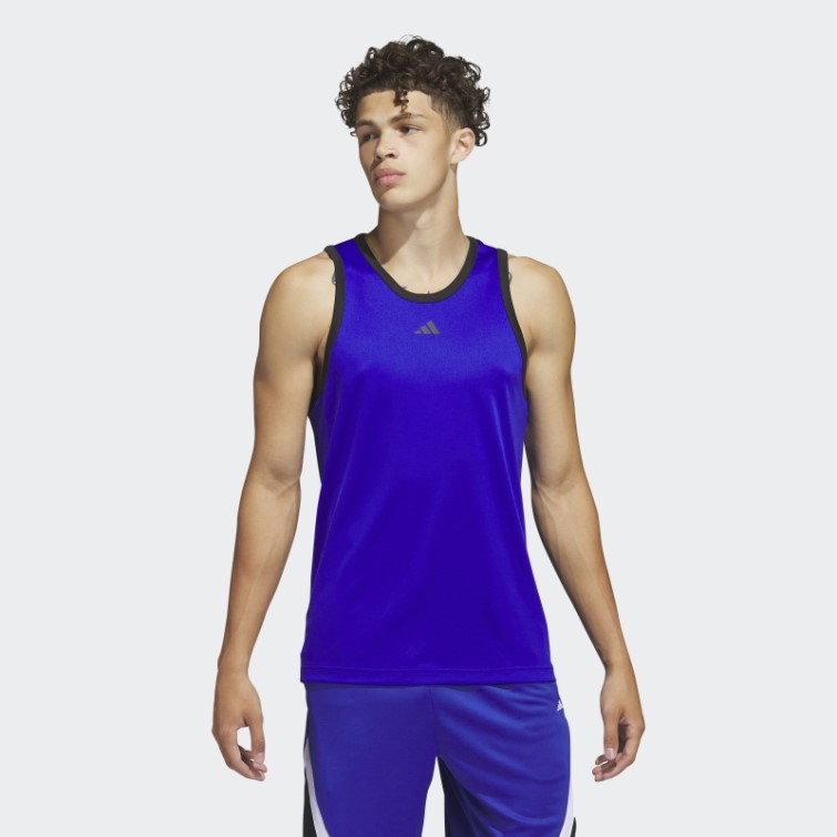 Débardeur Adidas Legends Basketball 3-stripes Bleu Mode