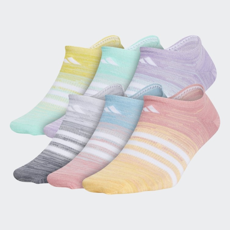 Chaussettes Adidas Superlite Multi Space-dye No-show Multicolores 6 Paires