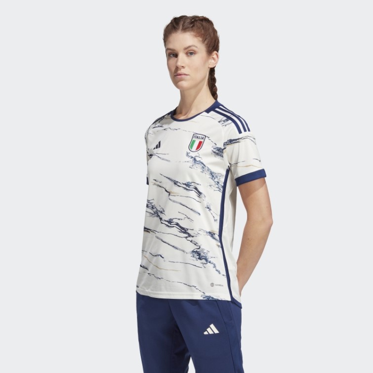Maillot Femme Adidas équipe Italie 23 Extérieur Blanc