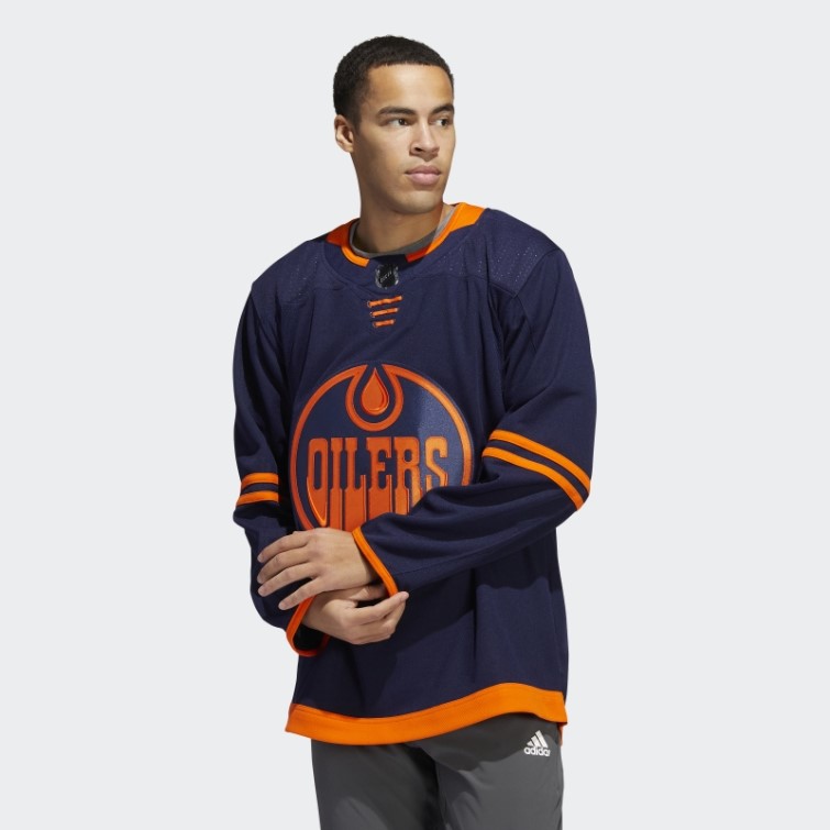 Adidas Oilers Third Authentique Maillot Pro Bleu Marine 09 CCM-SLD