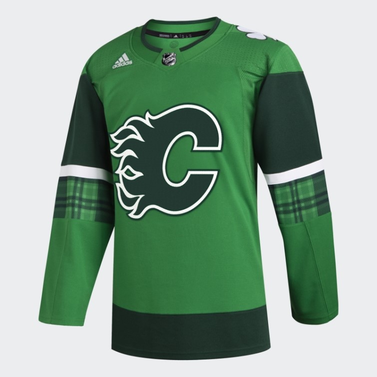 Maillot Calgary Flames St Pats Adidas Kelly Green11ccm