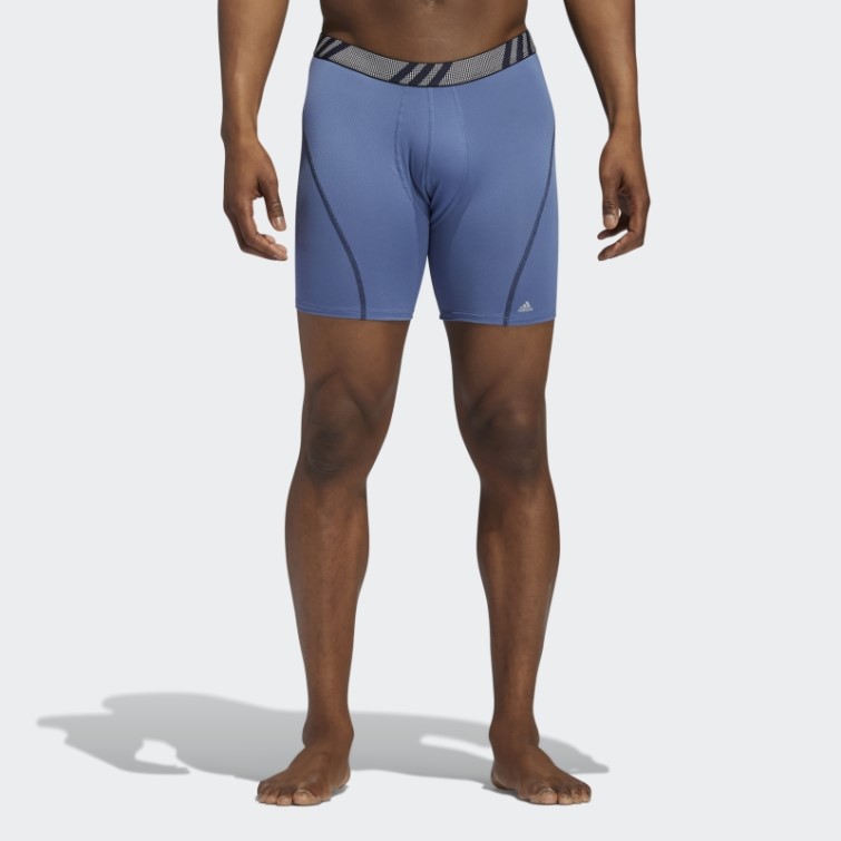 3 Paires De Caleçons Boxers En Maille Bleu Marine Adidas