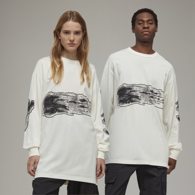 Adidas Y-3 T-shirt à Manches Longues Avec Logo Graphique