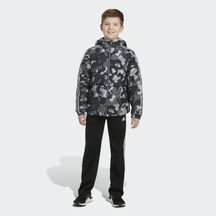 Doudoune Imprimé Camouflage Noir Adidas