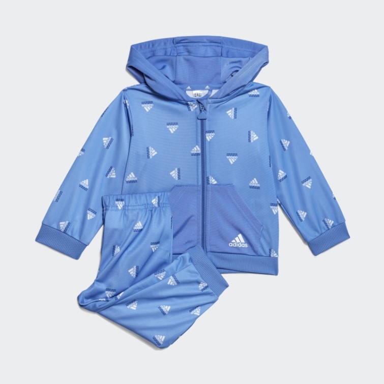 Survetement Bleu Met Brandlove En Polyester Brillant Adidas