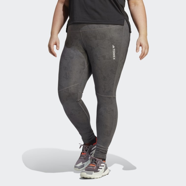 Legging Terrex Multi Allover Print (grande Taille) Gris Adidas