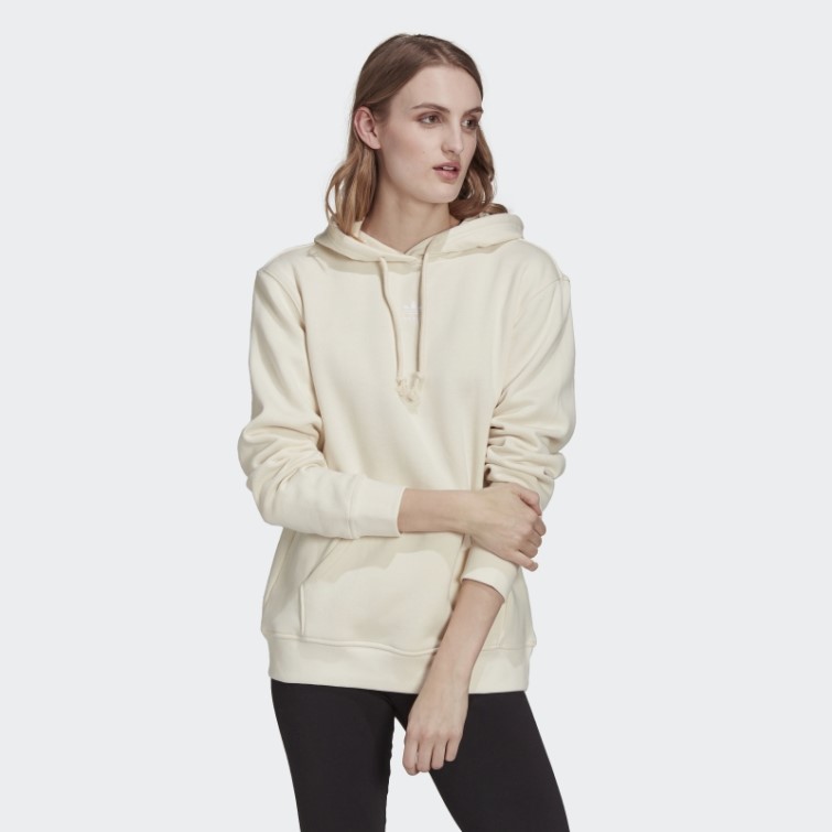 Sweat à Capuche Polaire Adicolor Essentials Blanc Adidas