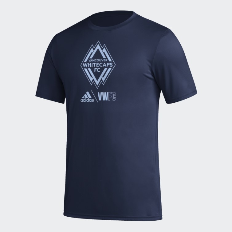 T-shirt D'avant-match Adidas Whitecaps Bleu Marine