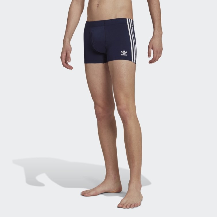 Slip Confort En Coton Flex à 3 Bandes (3 Paires) Oiseau Bleu Adidas