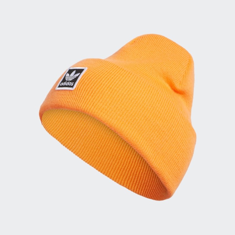 Adidas Bonnet à Revers Oversize Orange