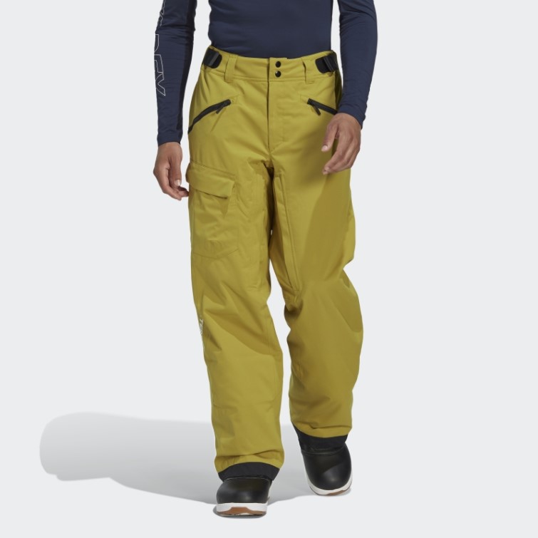 Adidas Olive Terrex Resort Pantalon De Survêtement De Neige Isolé à Deux Couches