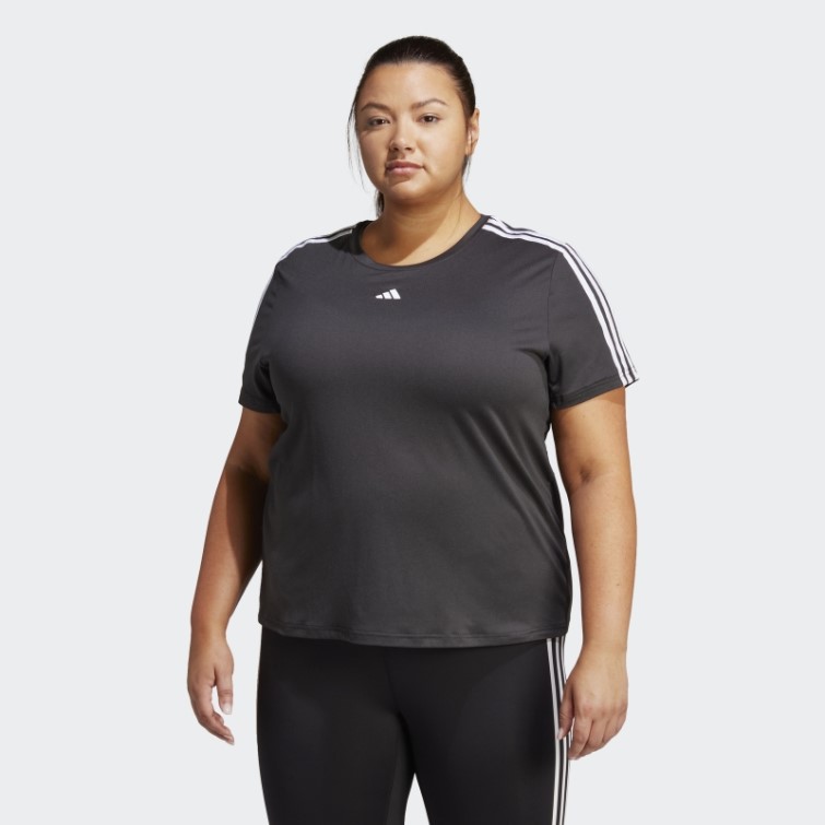 Adidas Aeroready Train Essentials 3-stripes T-shirt (grande Taille) Noir