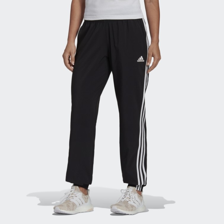 Pantalon Tissé à 3 Bandes Adidas Trainicons Noir