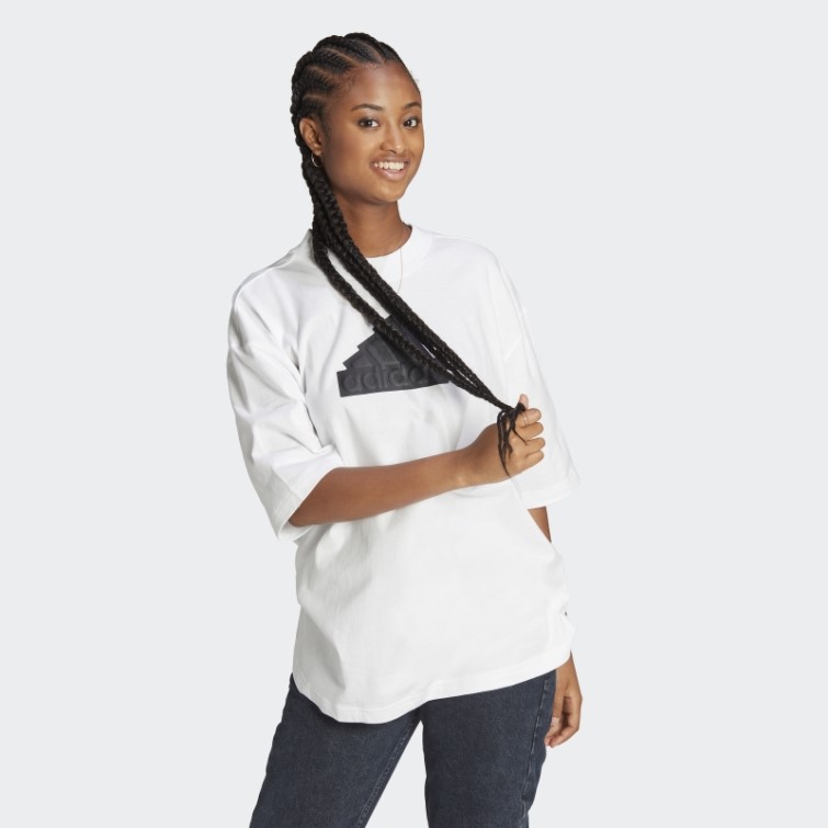 Adidas Future Icons Badge Of Sport Boyfriend T-shirt Blanc