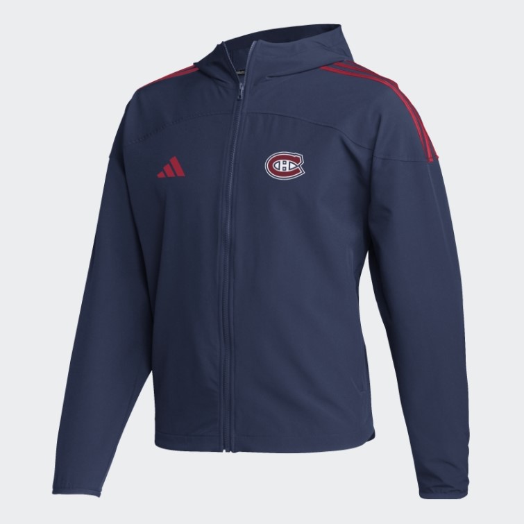 Chandail Canadien à Couches Bleu Marine Adidas