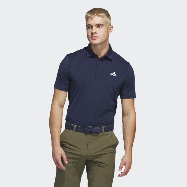 Polo Adidas Ultimate365 Solide Poitrine Gauche Bleu Marine