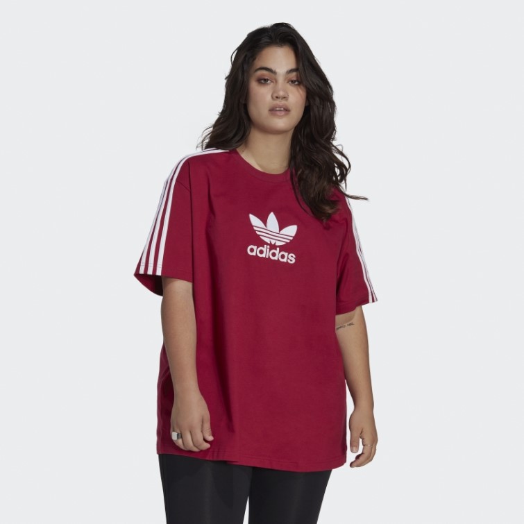 Adicolor Trèfle Tee (grande Taille) Adidas Bordeaux