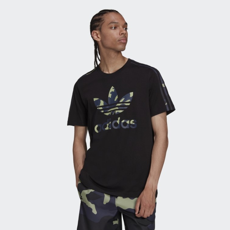 T-shirt De Remplissage Camouflage Adidas Graphics Noir