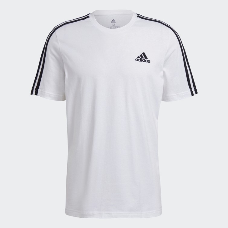 élégant Adidas Essentials 3-stripes T-shirt Noir