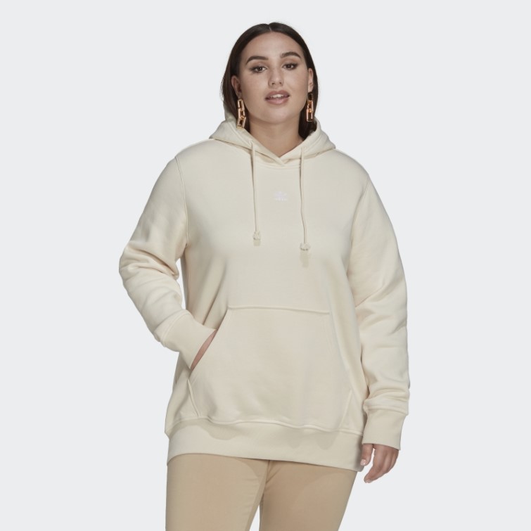 Sweat à Capuche Adidas Adicolor Essentials Blanc (grande Taille)