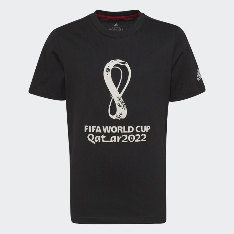 Adidas Coupe Du Monde Fifa 2022 Emblème Officiel Tee Noir