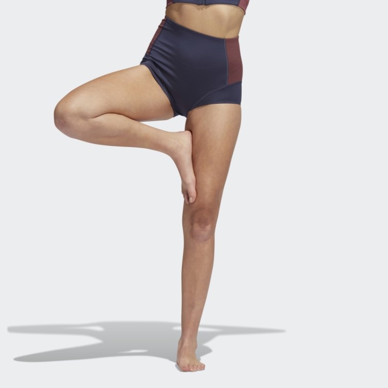 Short De Yoga Adidas Bleu Marine