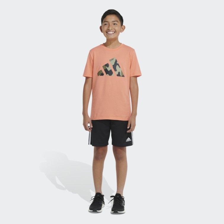 Tee Shirt Camo Logo Corail Adidas