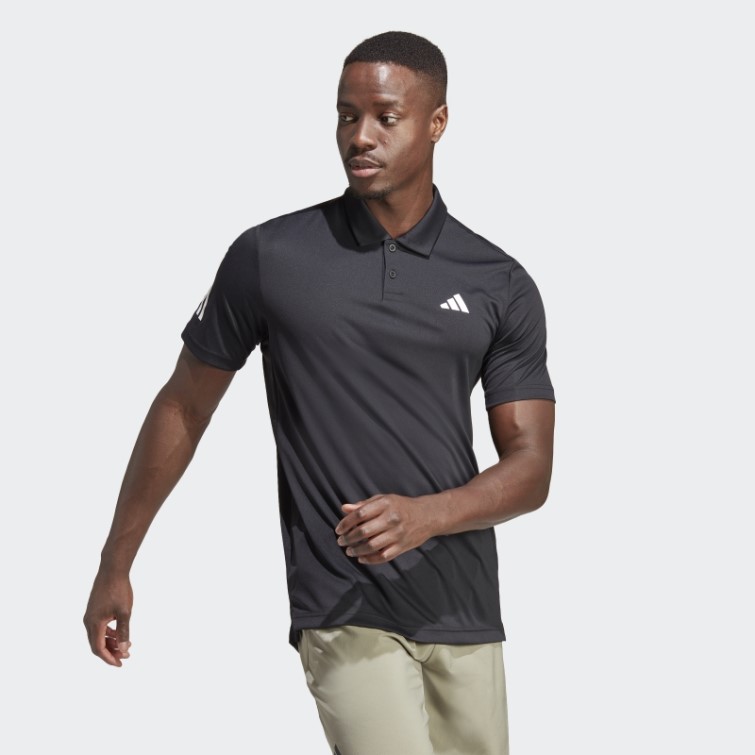 Polo De Tennis Adidas Club 3 Bandes Noir