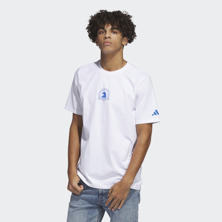 Boston Marathon 2023 Carte Graphique Tee Blanc Adidas