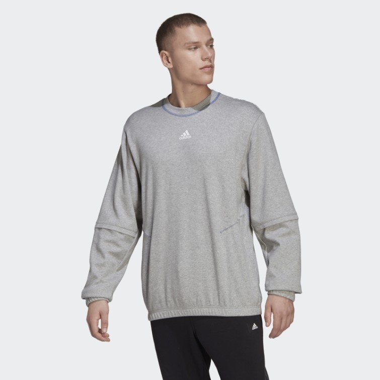 Adidas Trvl Sweat à Capuche Léger Gris Moyen