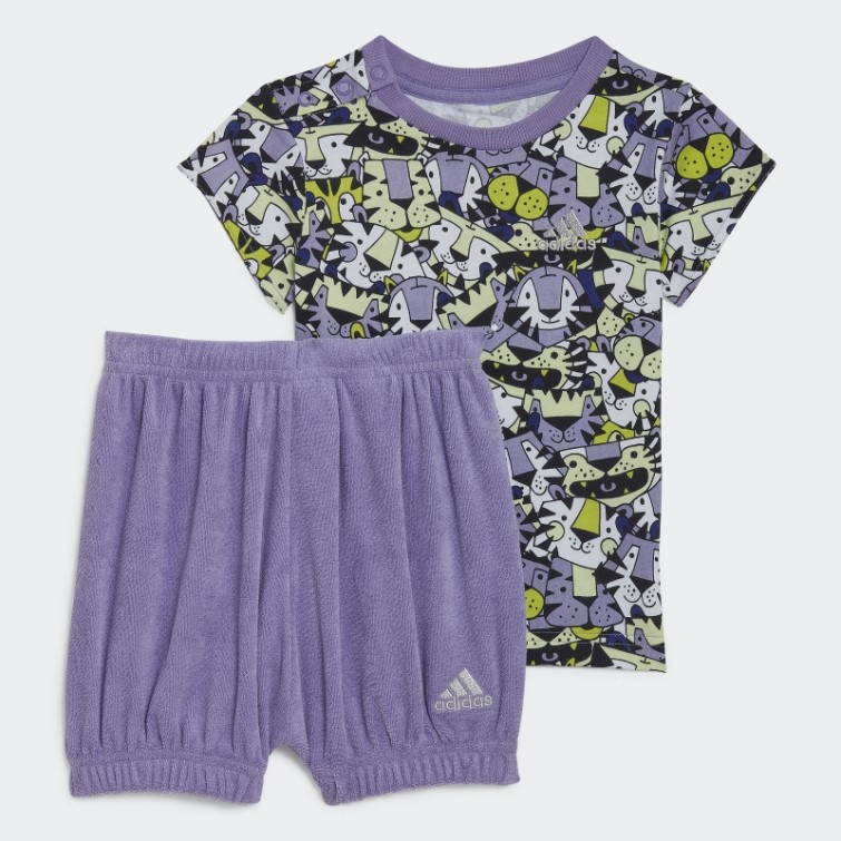 Ensemble D'été Graphique Adidas X Marimekko Jaune Fashion