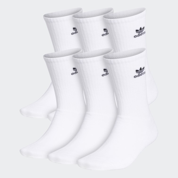 Chaussettes Blanches Trèfle Crew 6 Paires Adidas