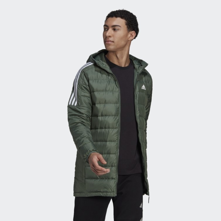 Parka En Duvet Essentials Vert Oxyde Adidas