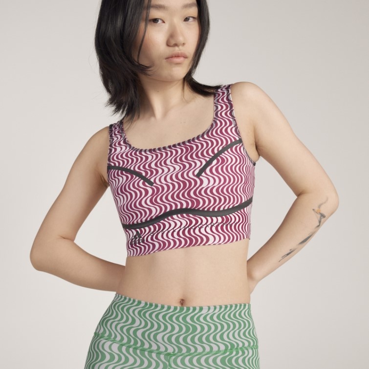 Adidas By Stella Mccartney Haut Court Imprimé Truepurpose Blanc Chaud