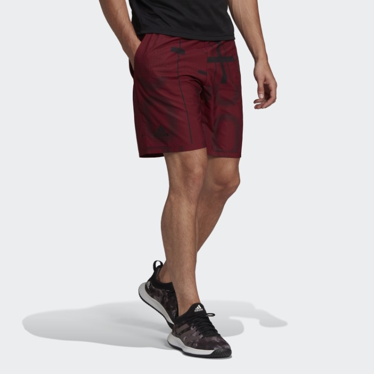 Short De Tennis Graphique Club Adidas Rouge
