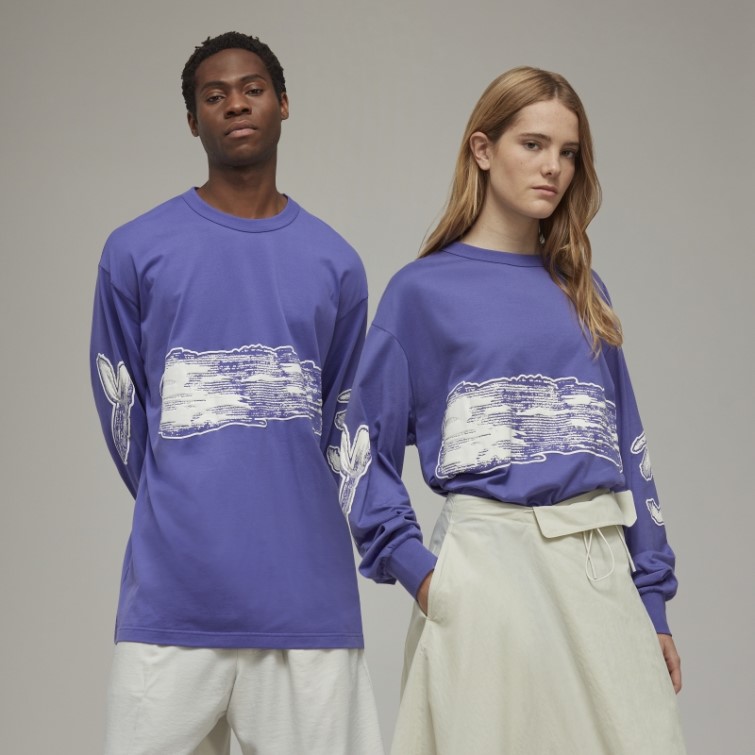 Adidas Y-3 T-shirt à Manches Longues Avec Logo Graphique élégant