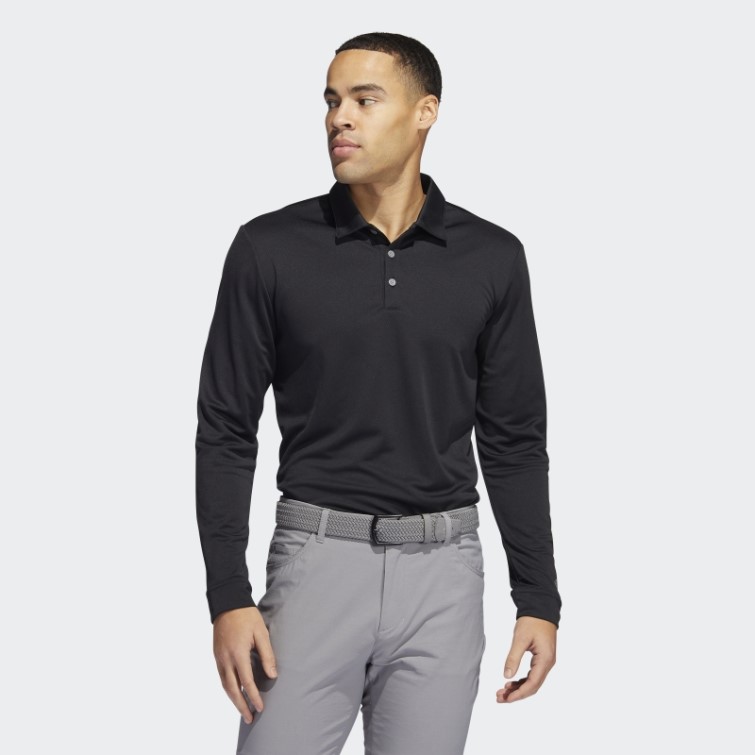Adidas Polo Manches Longues Noir