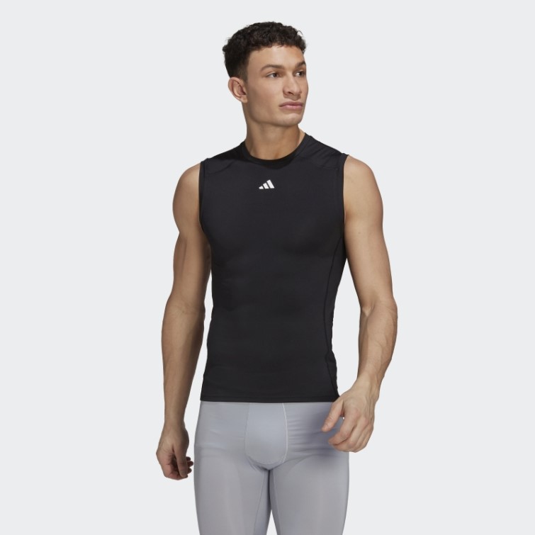 T-shirt Sans Manches Techfit Training Noir Adidas