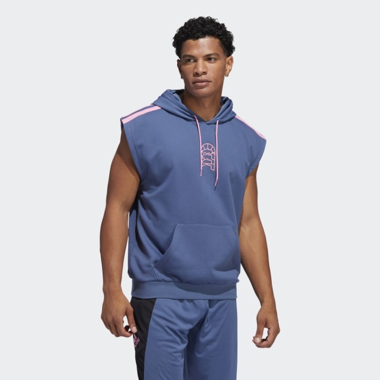 Acier Adidas World Wide Hoops Sweat à Capuche Sans Manches (non Genré)