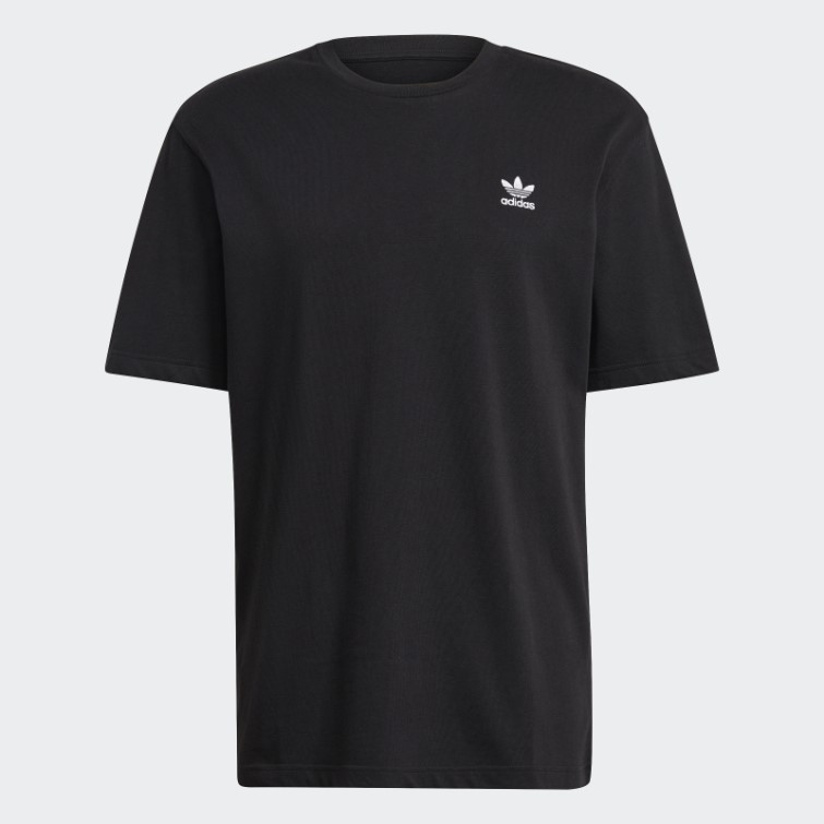 Adicolor Classics T-shirt Boxy Trèfle Arrière Et Avant Noir Adidas