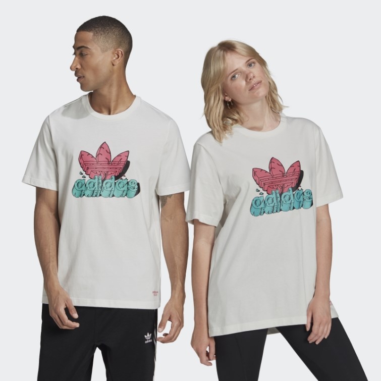 T-shirt Dino Rigolo (non Genré) Adidas Blanc