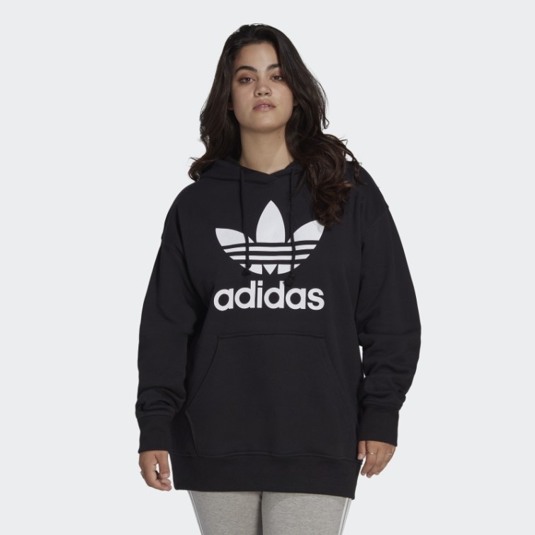 Sweat à Capuche Trèfle (grande Taille) Adidas Noir