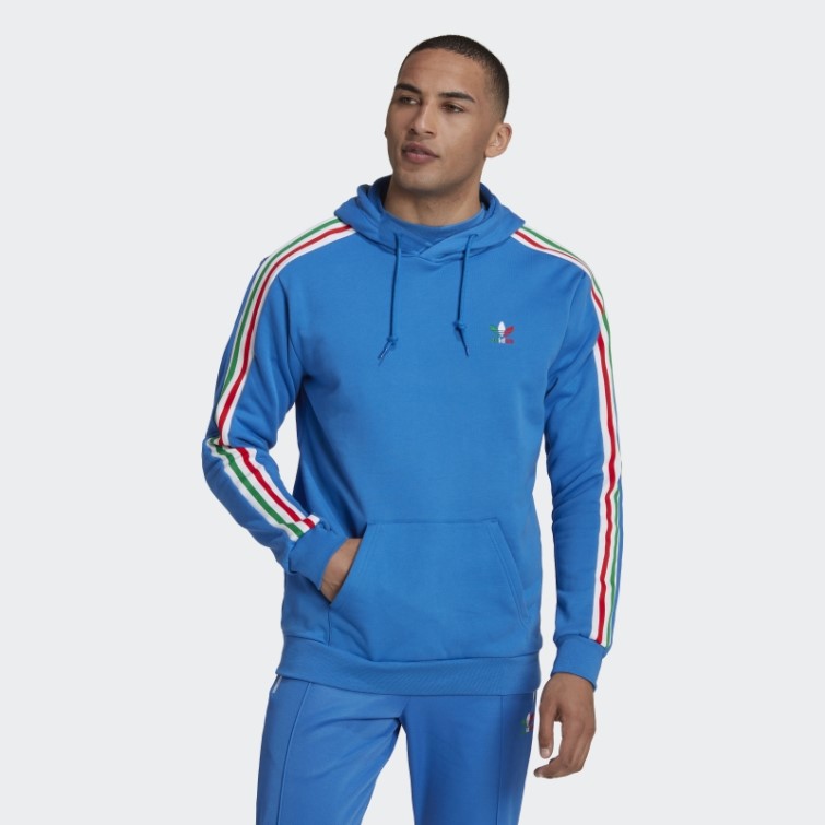 Sweat à Capuche 3 Bandes Royal Adidas