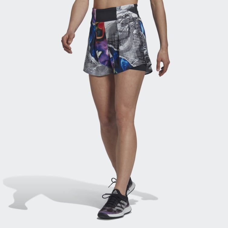 Adidas Tennis Noir Short Imprimé Series Ergo