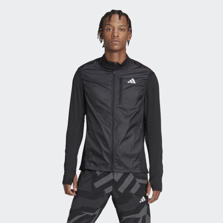 Adidas Possède Le Gilet De Course Noir